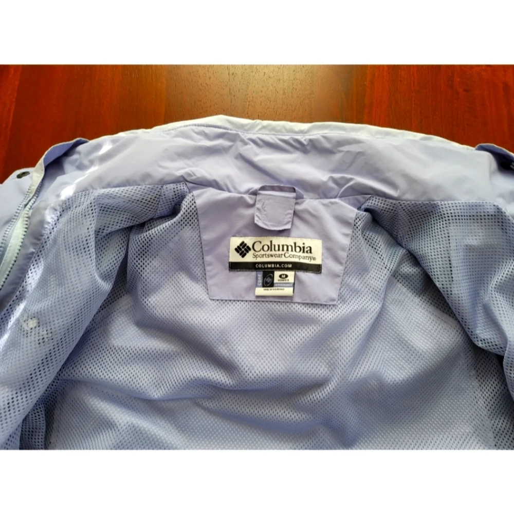 New Columbia Waterproof Light Blue and Navy Jacket, Size M/L - Picture 7 of 8